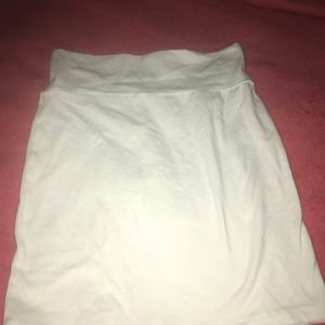 White mini skirt